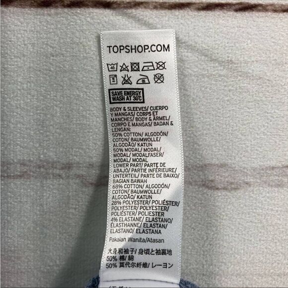 Topshop Womens Blue Short Sleeve Crewneck T-Shirt Mini Dress Size 8 - Picture 6 of 9